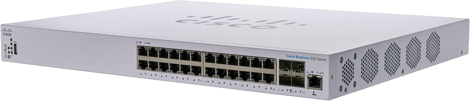 Cisco Business CBS350-24XT Managed Switch | 24 Port 10GE | 4x10G SFP+ Shared | Limited Lifetime Hardware Warranty (CBS350-24XT-UK) image 0 Cisco Business CBS350-24XT Managed Switch | 24 Port 10GE | 4x10G SFP+ Shared | Limited Lifetime Hardware Warranty (CBS350-24XT-UK) image 0